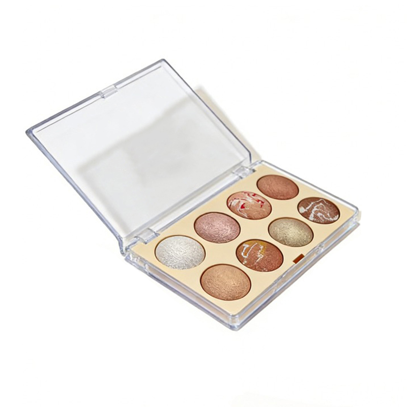 OEM Manufacturing of 8-Color Baked Powder Highlighter Eyeshadow Palette