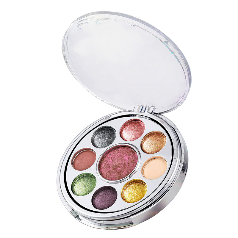 Nine-Color Baked Eyeshadow Palette OEM Processing