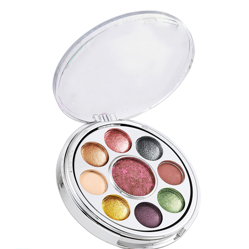 Nine-Color Baked Eyeshadow Palette OEM Processing